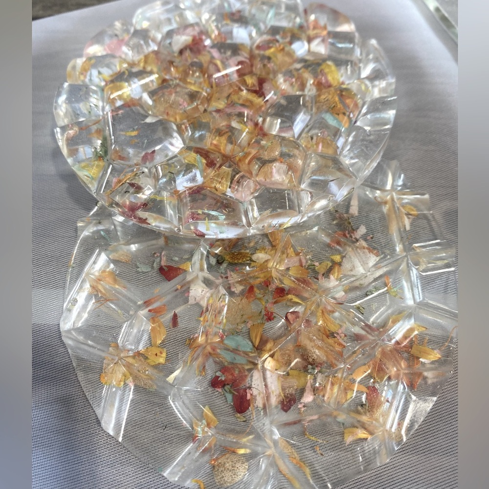 Hand Poured Resin Coaster Set